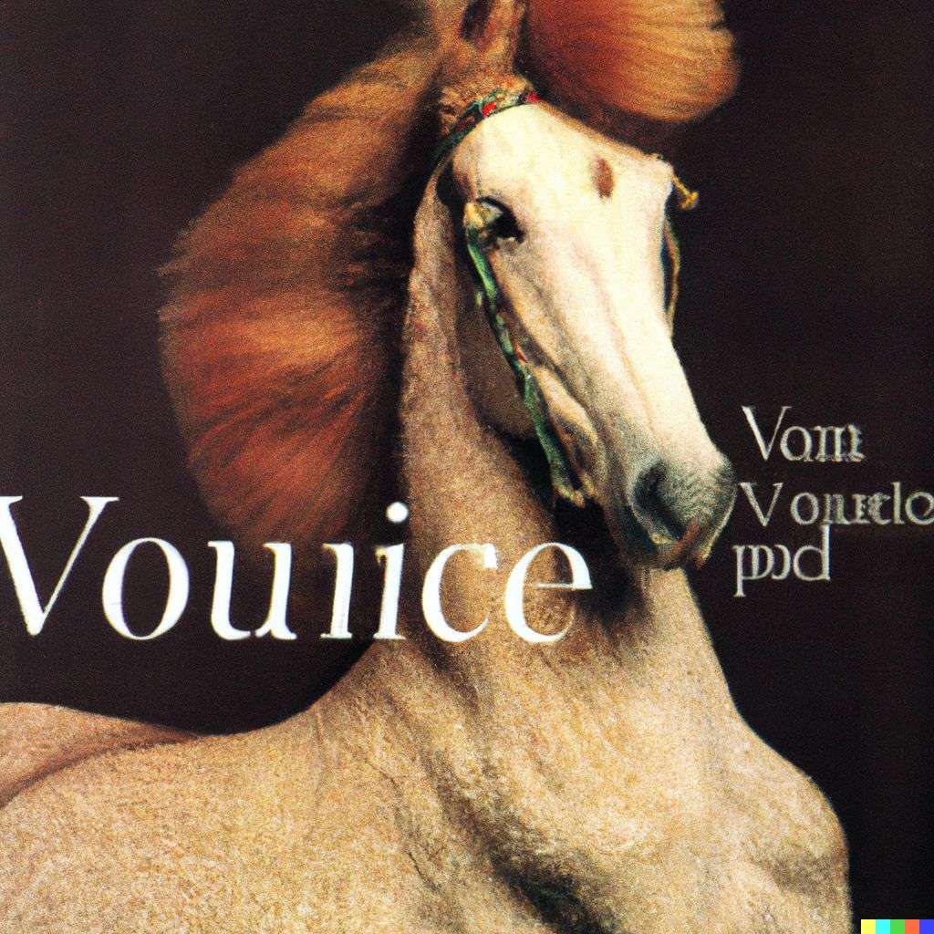 a horse, front cover of Vogue, 1990